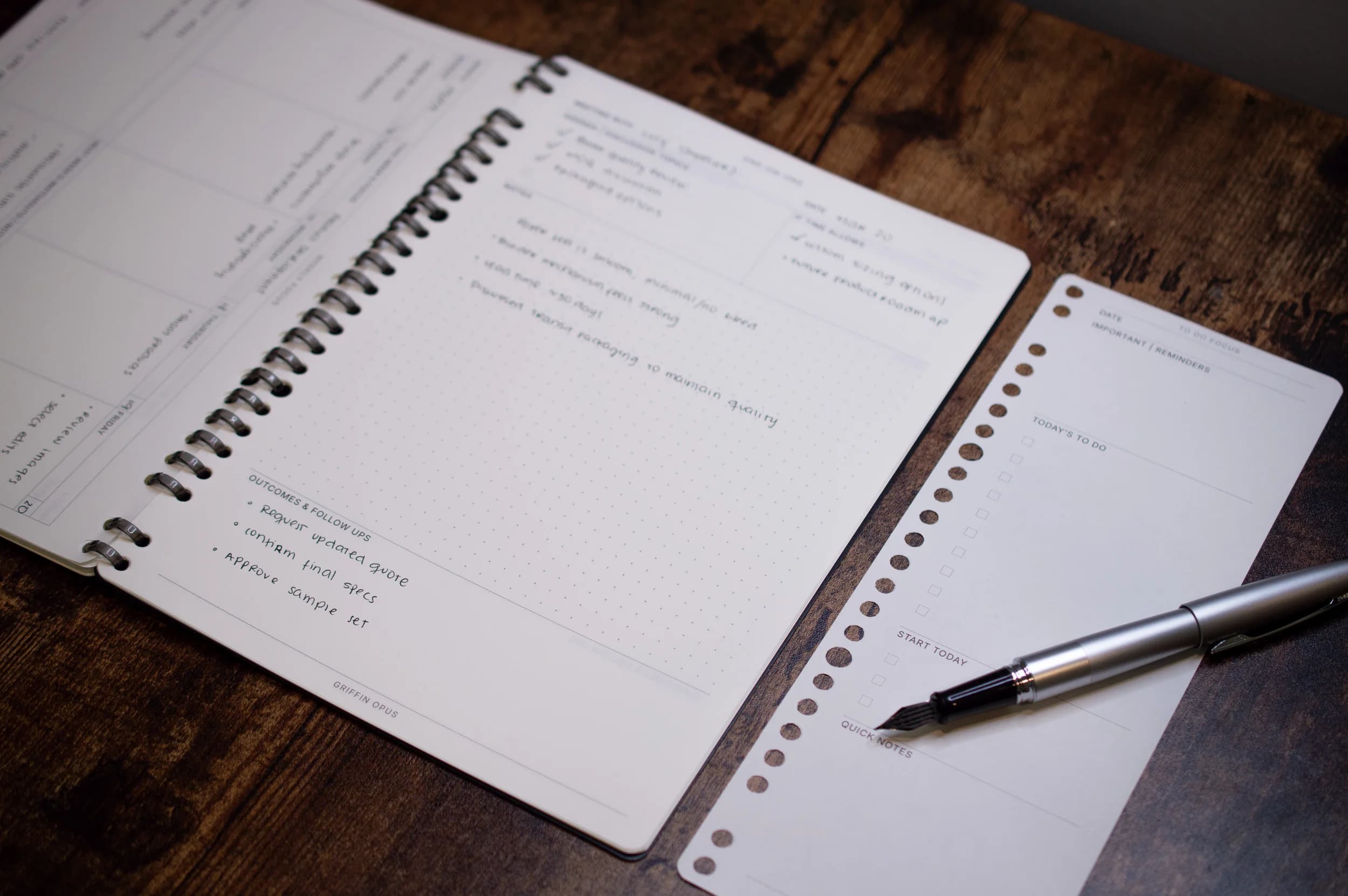 The Griffin Opus modular system in use on a desk